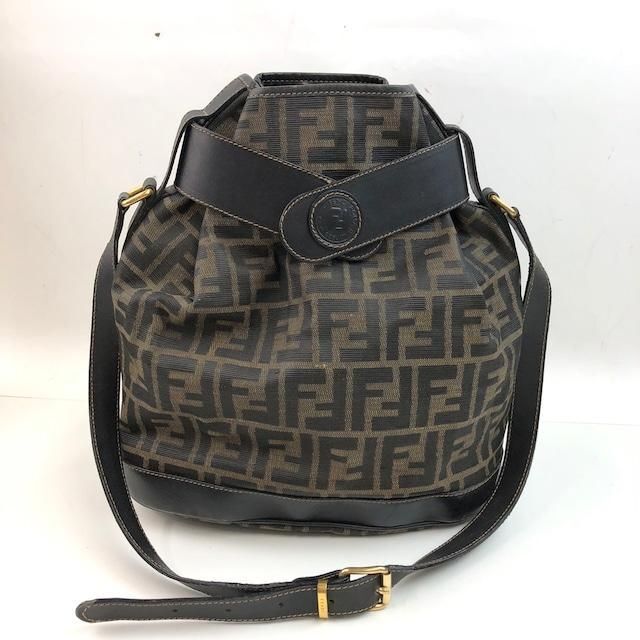 FENDI(フェンディ)のFENDI フェンディ ズッカ柄 トートバッグ レザー ブラウン レディース レディースのバッグ(トートバッグ)の商品写真