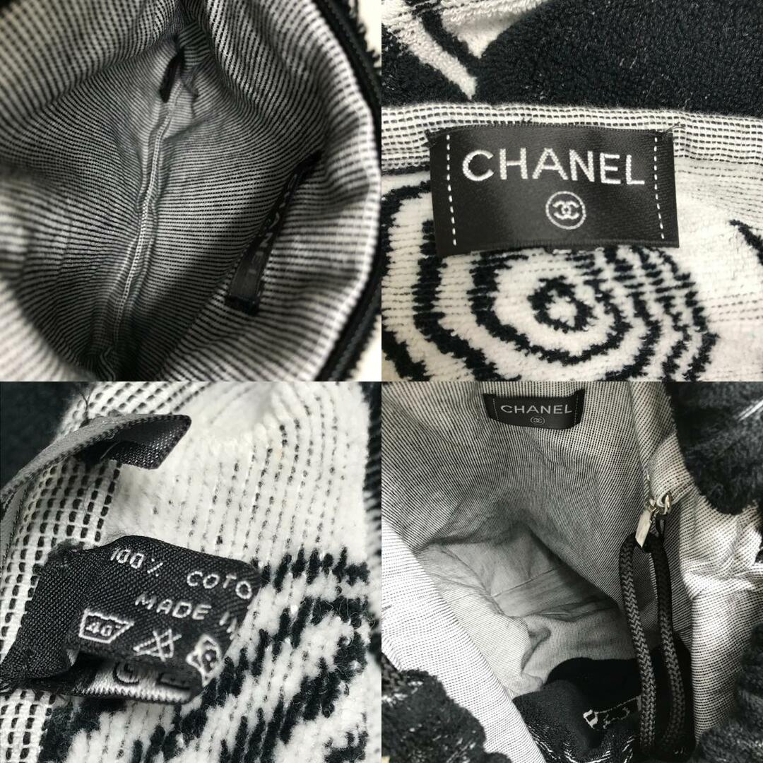 CHANEL(シャネル)のシャネル CHANEL バスタオル ポーチ ココマーク ナップサック 3点セット 巾着バッグ タオル パイル ブラック インテリア/住まい/日用品の日用品/生活雑貨/旅行(タオル/バス用品)の商品写真