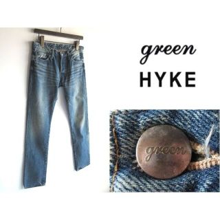 HYKE - 希少 green 現HYKE ビンテージ加工 デニムパンツ 28 インディゴ ...