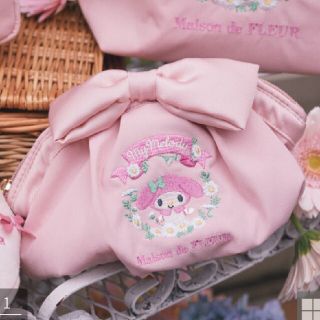 サンリオ(サンリオ)の【完売品】新品♡マイメロディ♡リボンポーチ♡メゾンドフルール♡サンリオコラボ♡(ポーチ)