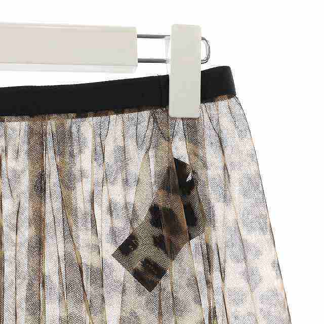 Noble(ノーブル)のノーブル 20AW アニマルチュールスカート フレアスカート ロング F 茶 レディースのスカート(ロングスカート)の商品写真