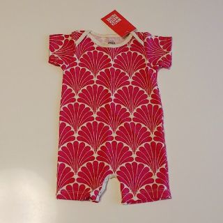 プチバトー(PETIT BATEAU)の新品　Winter Water Factory オーガニック半袖カバーオール3M(カバーオール)