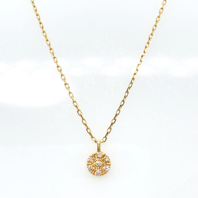 agete アガット K10YG ダイヤモンド ネックレス D:0.03ct-