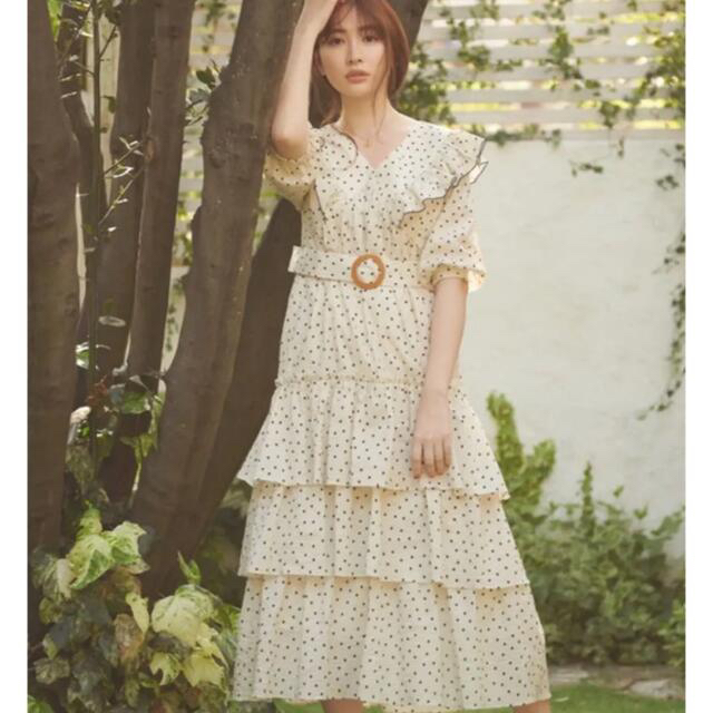 アウトレット送料無料】 Her lip to♡Miracle Wave Belted Dot Dress