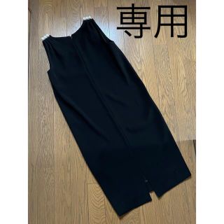 バーニーズニューヨーク(BARNEYS NEW YORK)のYOKOCHAN パール ワンピース　36(ひざ丈ワンピース)