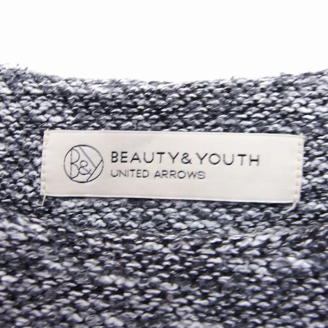 BEAUTY&YOUTH UNITED ARROWS(ビューティアンドユースユナイテッドアローズ)のB&Y ユナイテッドアローズ ミックスニット ワンピース 丸首 七分袖 ひざ丈 レディースのワンピース(ひざ丈ワンピース)の商品写真