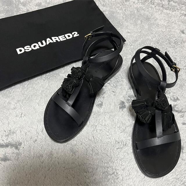 ☆新品☆DSQUARED2 ストラップ ヒールサンダル ブラック 22.5cm