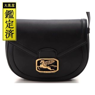 エトロ(ETRO)のETRO エトロ ペガソ クロスボディバッグ ブラック カーフ【430】(ショルダーバッグ)