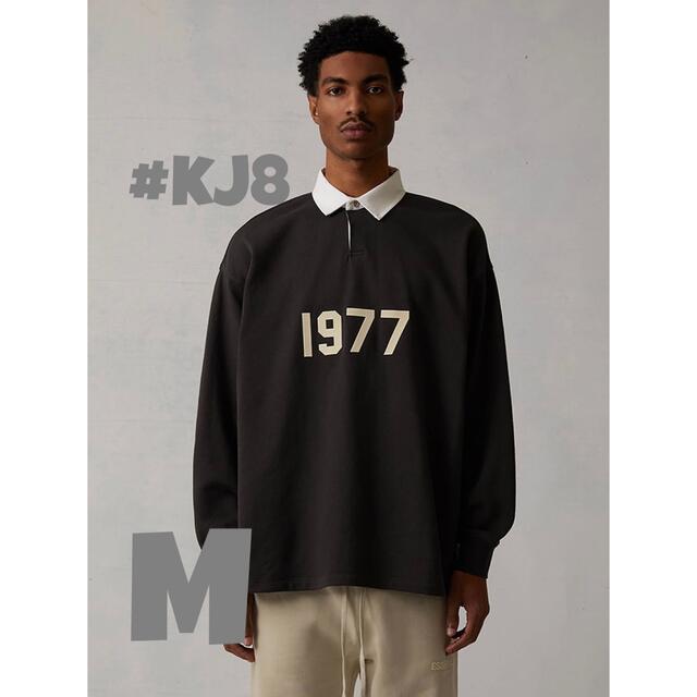 FEAR OF GOD - エッセンシャルズ 1977 ブラック ラグビー シャツ FEAR OF GOD - エッセンシャルズ 1977 ブラック ラグビー シャツ