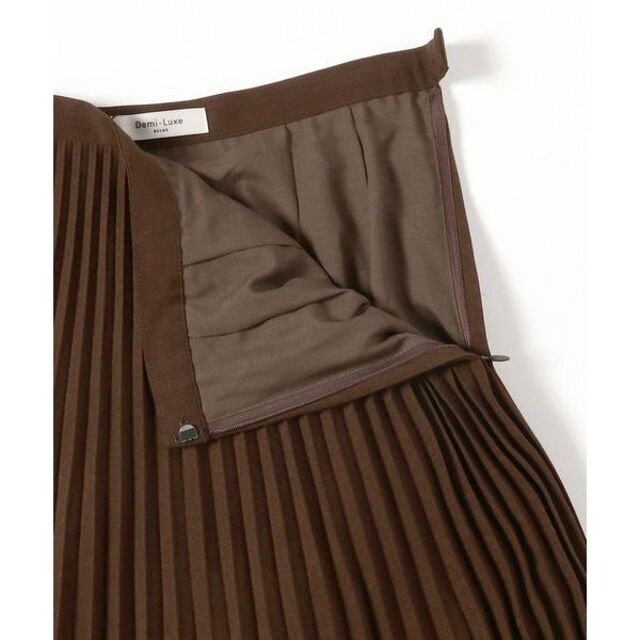 Demi-Luxe BEAMS(デミルクスビームス)の新品◆Demi-Luxe BEAMS◆プリーツスカート36　ブラウン　ビームス レディースのスカート(ロングスカート)の商品写真