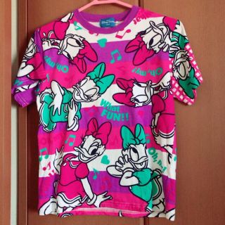 ディズニー(Disney)のゆうか様専用  ディズニーランド デイジー 総柄ボーダーTシャツ(Tシャツ(半袖/袖なし))