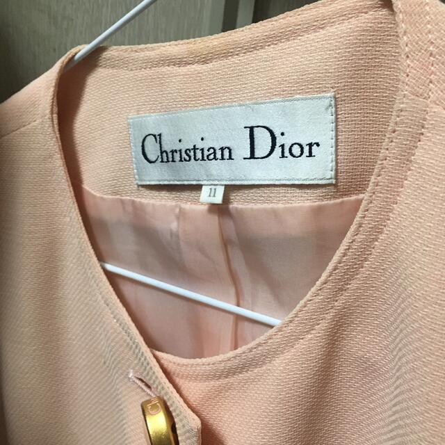 Christian Dior(クリスチャンディオール)のクリスチャンディオール　ピンクジャケット レディースのジャケット/アウター(ノーカラージャケット)の商品写真