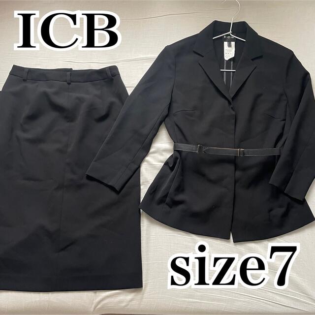 ICB(アイシービー)の７号★ICB★アイシービー★シングルスカート★スーツ上下セットアップ レディースのフォーマル/ドレス(スーツ)の商品写真