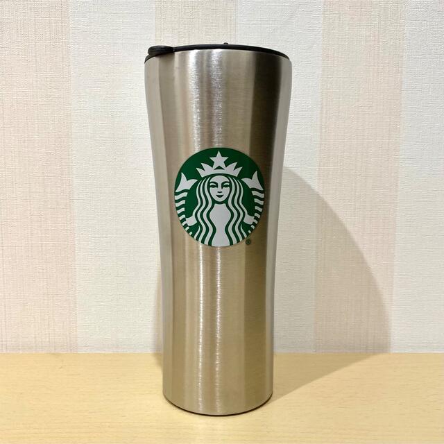 Starbucks Coffee(スターバックスコーヒー)のシルバー スタバ ステンレス タンブラー コーヒー粉 限定品 マグ 魔法瓶 水筒 インテリア/住まい/日用品のキッチン/食器(タンブラー)の商品写真