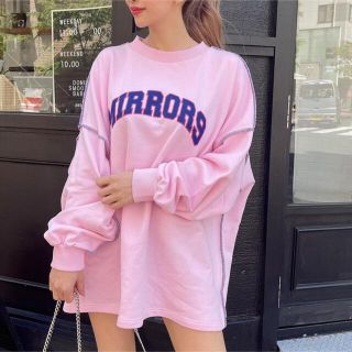 mirror9 ミラーナイン College big sweat GRY