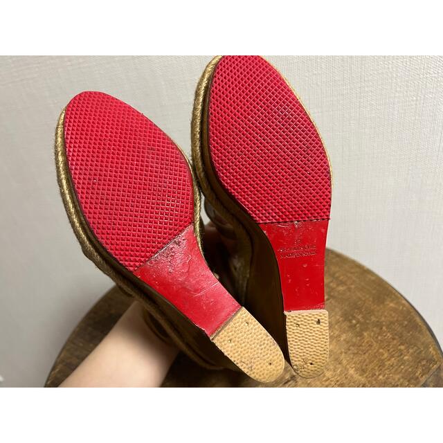 新品即決 Christian Louboutin - クリスチャンルブタン☆ジュート 新入荷 ウェッジソール サンダル アルマーニジーンズ 37 サンダル