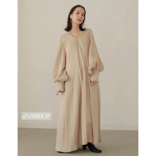 トゥデイフル(TODAYFUL)のlouren 店舗限定　shiny volume sleeve dress(ロングワンピース/マキシワンピース)