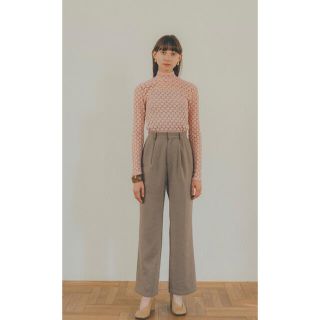 クラネ(CLANE)のCLANE◆新品 SOFT OX BACK SLIT PANTS ベージュ 1(カジュアルパンツ)