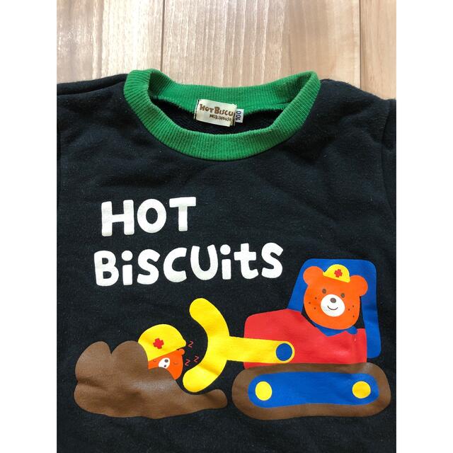 HOT BISCUITS(ホットビスケッツ)のミキハウス　トレーナー　働く車　サイズ100 キッズ/ベビー/マタニティのキッズ服男の子用(90cm~)(その他)の商品写真