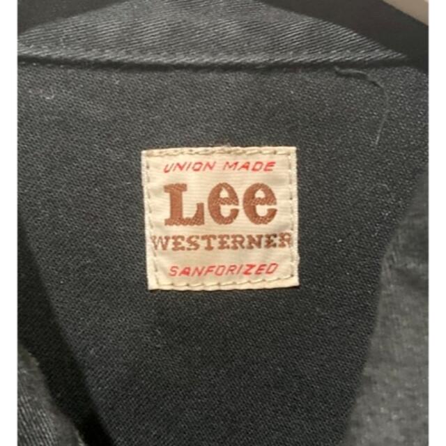 Lee(リー)のビンテージ Leeウエスターナー黒ブラックツイルジャケット L メンズのジャケット/アウター(Gジャン/デニムジャケット)の商品写真