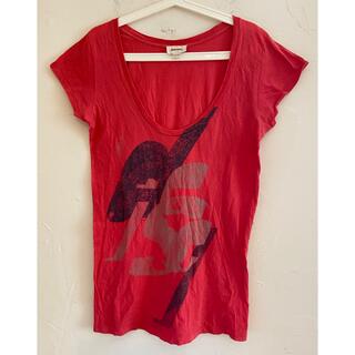 ディーゼル(DIESEL)のDIESEL ディーゼル Tシャツ カットソー レッド 赤 サイズM(Tシャツ(半袖/袖なし))