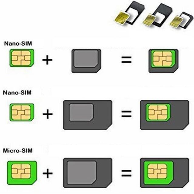 SIMカード変換アダプター 4点セット×２個セット　シムカードのサイズ変更に スマホ/家電/カメラのスマホアクセサリー(その他)の商品写真