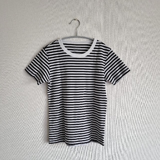 ムジルシリョウヒン(MUJI (無印良品))の無印／ボーダーTシャツ(白×黒)(Tシャツ(半袖/袖なし))