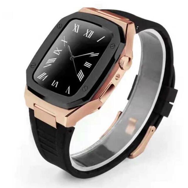 【最安値挑戦】 Apple 用ケース　44ミリ用アップルウォッチ　ステンレスローズ Watch 金属ベルト