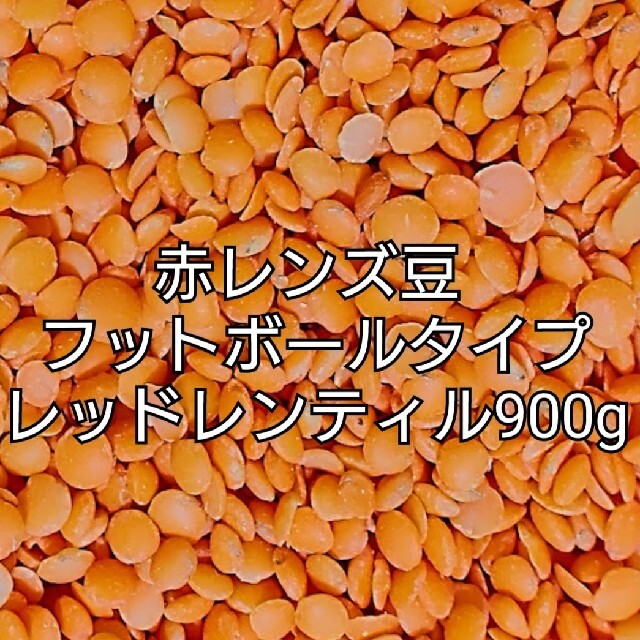 ②レッドレンティル フットボール900g/赤レンズ豆・乾燥豆 食品/飲料/酒の食品(米/穀物)の商品写真