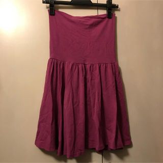 ダブルクローゼット(w closet)のジャージー素材 パープル スカート 試着のみ(ミニスカート)