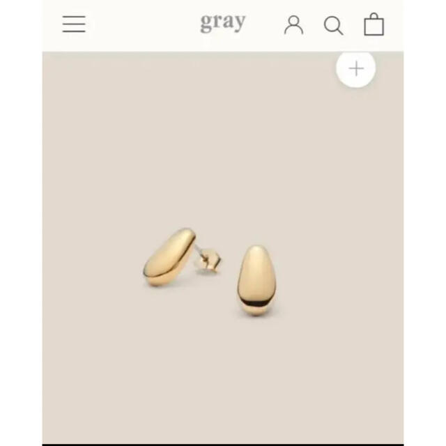 ete(エテ)の【gray】uzu gold pierce レディースのアクセサリー(ピアス)の商品写真