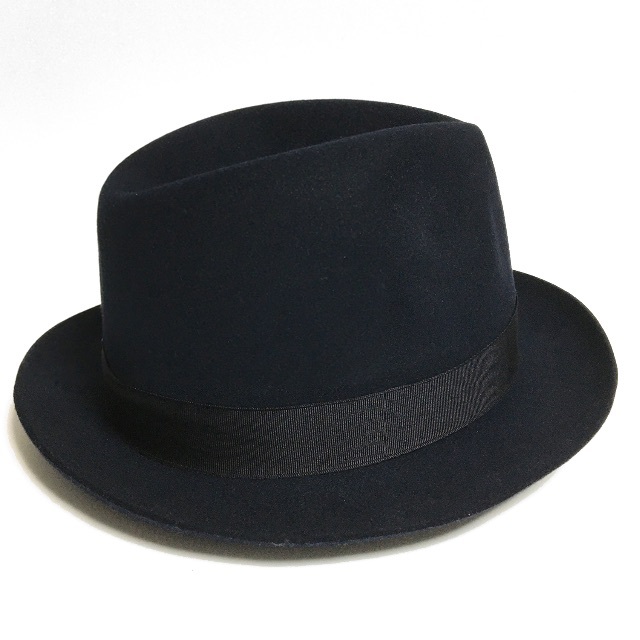 Borsalino(ボルサリーノ)のBorsalino ボルサリーノ ハット ネイビー 中古 メンズの帽子(ハット)の商品写真