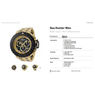 INVICTA - インビクタ『Sea Hunter 34595』☆ケース57mm☆防水500ｍの