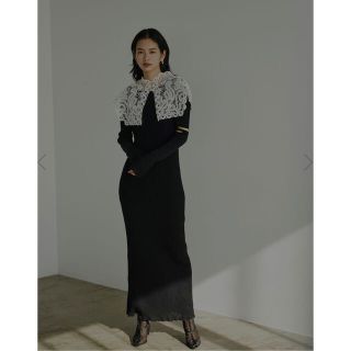 Ameri VINTAGE - Ameri 新品☆ LACE COLLAR SET DRESS Mサイズ☆の