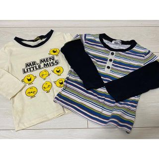 100サイズ　子供服　2枚セット　まとめ売り　ロングTシャツセット(Tシャツ/カットソー)