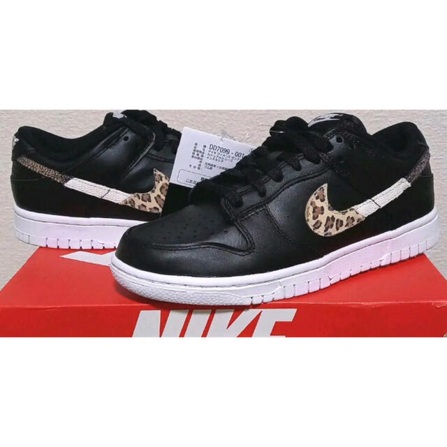 レディースW Nike Dunk Low SE  ダンク　ブラック アニマル 25.5㎝