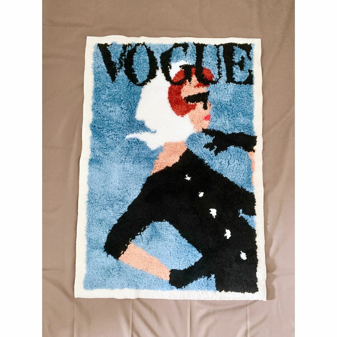 DDP オリジナル Vogue ラグ ミニマット ブルー アクセント