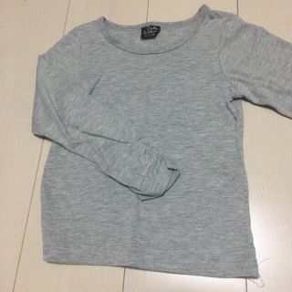 ロンT/110size/グレー/女の子(Tシャツ/カットソー)