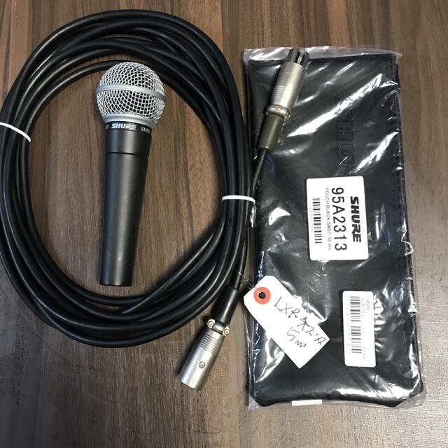 SHURE シュアー  SM58  美品　5mマイクケーブル新品ケース付き①