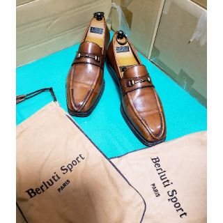 ベルルッティ(Berluti)の【極美品】Berluti　ベルルッティ　ビットローファー　ブラウン　8ハーフ(スリッポン/モカシン)