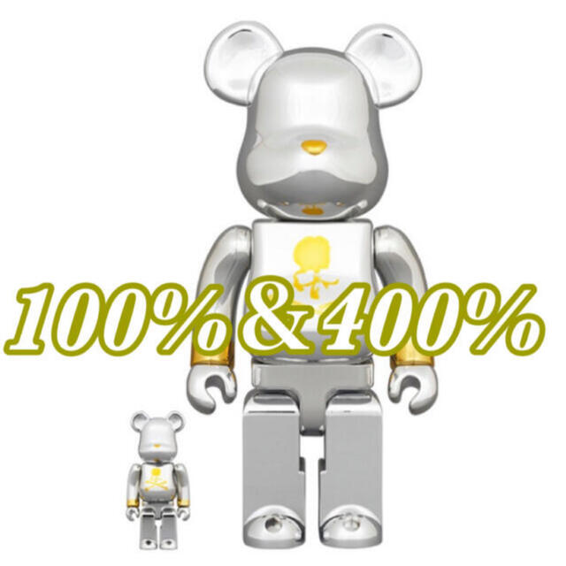 BE@RBRICK mastermind JAPAN 100％ & 400％ ハンドメイドのおもちゃ(フィギュア)の商品写真