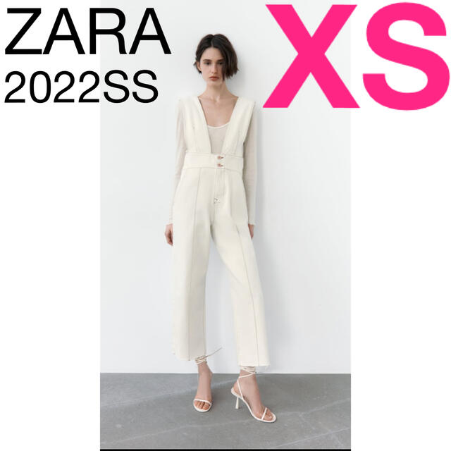 ZARA デニム サロペット リラックスカット XS オーバーオール ジーンズ