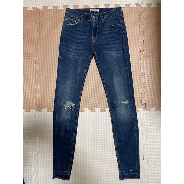 ZARA ダメージスキニーデニム (EUR)36 ストレッチジーンズ tf47B8CDsT