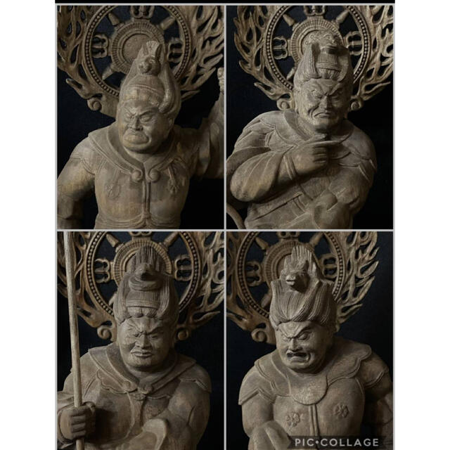 大迫力 井波彫刻 高 仏教工芸品 香樟材 時代彫刻 薬師十二神将像
