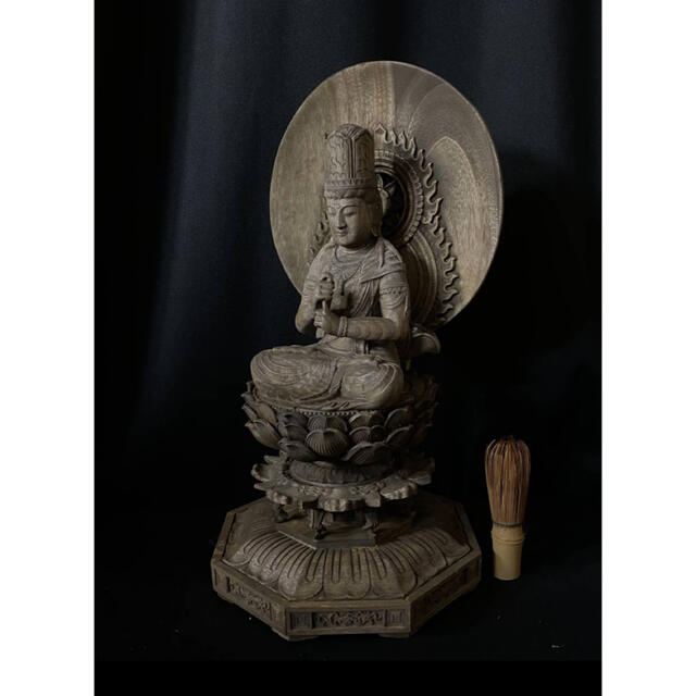 高40cm 井波彫刻 一刀彫り 時代彫刻 木彫仏教 仏師で仕上げ品 大 高40cm 井波彫刻 一刀彫り 時代彫刻 木彫仏教 仏師で仕上げ品 大