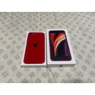 アイフォーン(iPhone)のiPhone SE 第2世代 (SE2) RED 128 GB SIMフリー(スマートフォン本体)