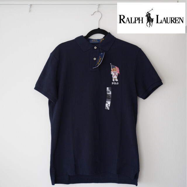 POLO RALPH LAUREN(ポロラルフローレン)の【新品未使用】ポロラルフローレン ポロシャツ　ポロベア　星条旗　アメリカ メンズのトップス(ポロシャツ)の商品写真