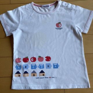 ファミリア(familiar)のfamiliar 半袖Tシャツ　120 白　りんご　プリント(Tシャツ/カットソー)