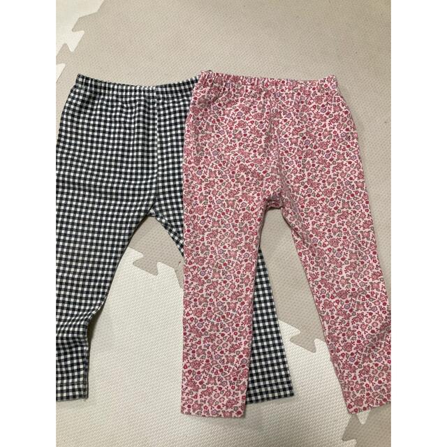 UNIQLO(ユニクロ)の90 ユニクロ レギンス パンツ　2枚セット キッズ/ベビー/マタニティのキッズ服女の子用(90cm~)(パンツ/スパッツ)の商品写真