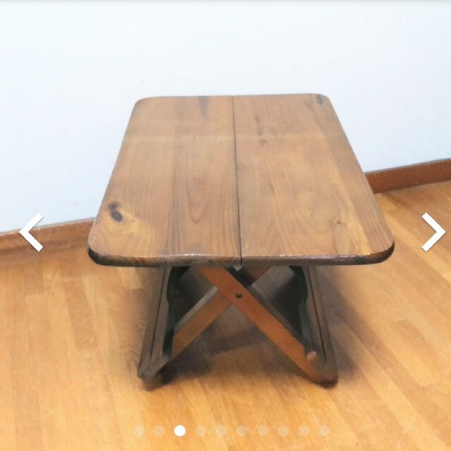 【アンティーク】ちどり産業  折り畳み式テーブル インテリア/住まい/日用品の机/テーブル(折たたみテーブル)の商品写真